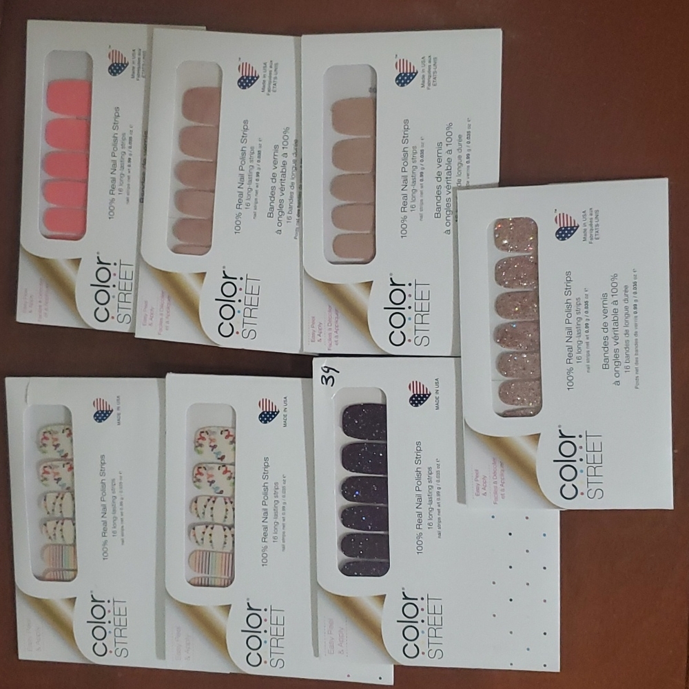 7 assorted color street manicures
